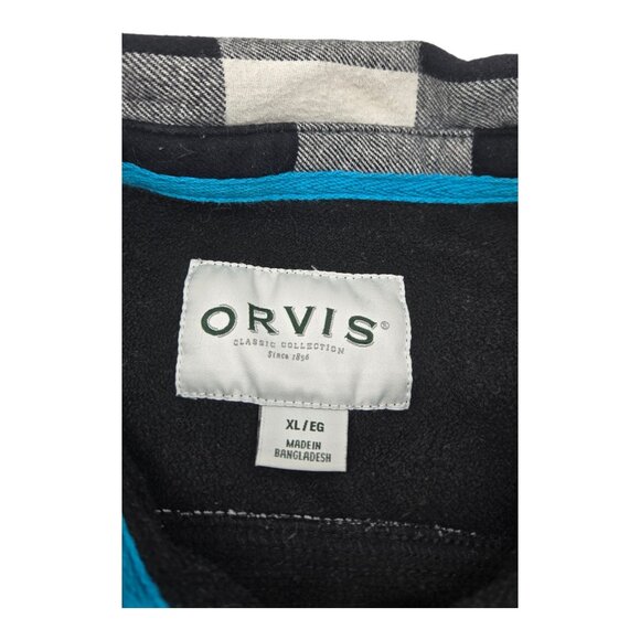 Orvis Jacket Womens XL Buffalo Plaid Snap Front Pockets Flannel Lined Shirt Coat - Picture 4 of 9